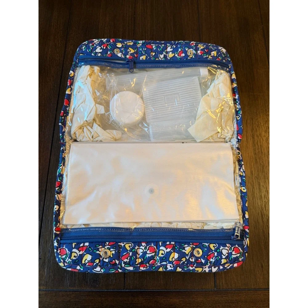 Vintage Totes Commuter Creations Quilted Cosmetic Bag & Hanging Organizer Set